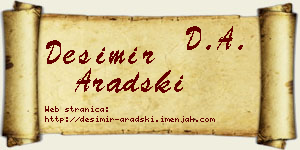 Desimir Aradski vizit kartica